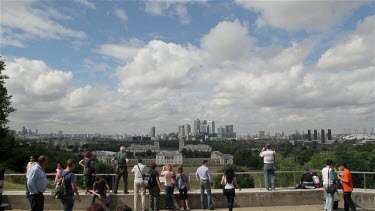 View Towards Docklands, The O2 Arena And The National Maritime Museum, Greenwich, London, England