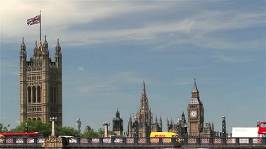 Lambeth Bridge, Houses Of Parliament, Big Ben, London, England