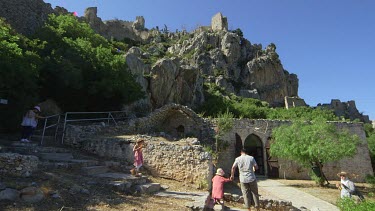 Family At Kantara Castle Ruins, Kyrenia, Northern Cyprus