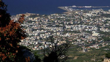 Mediterranean Sea & Kyrenia Zoom, From Kantara Castle, Cyprus, Northern Cyprus