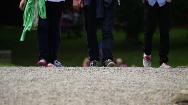 Legs & Feet Walking On Path, North Yorkshire, England