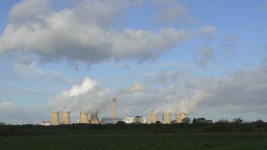 Drax Power Station Cooling Towers & Chimney, Drax, North Yorkshire, England