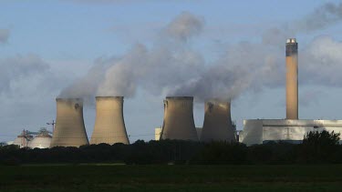Drax Power Station Cooling Towers & Chimney, Drax, North Yorkshire, England