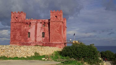 The Red Saint Agatha'S Tower, Mellieha, Malta