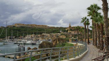 Walkway Around Harbour, Mgarr, Gozo, Malta