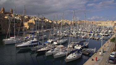 Yatch & Pleasure Boats In Harbour, Vittoriosa, Malta, Island Of Malta