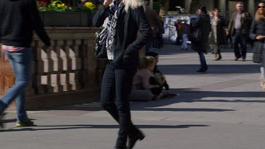 Feet & Legs Walking With Bicycle, Marienplatz, Munich, Germany