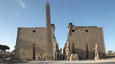 Pink Granite Obelisk & First Pylon Of Luxor Temple, Luxor, Egypt, North Africa