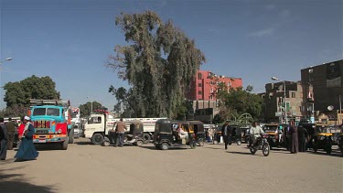 Busy Road Crossing, Nagaa El-Shaikh Abou Azouz, Egypt