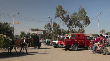 Busy Road Junction, Nagaa El-Shaikh Abou Azouz, Egypt