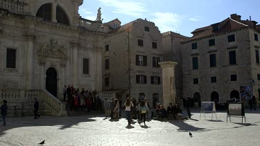 Church Of St.Blasius & Orlando'S Column, Luza Square, Old Town, Dubrovnik, Croatia