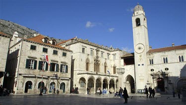 Luza,Bell Tower & Rectors Palace, Old Town, Dubrovnik, Croatia