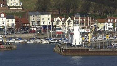 Scarborough Harbour & Lighthouse, Scarborough, North Yorkshire, England