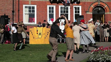 People Dancing To 1940s Music, Pickering, North Yorkshire, England