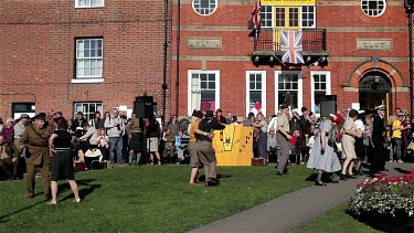 People Dancing To 1940s Music, Pickering, North Yorkshire, England