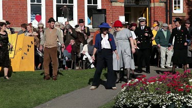 People Dancing To 1940s Music, Pickering, North Yorkshire, England