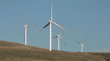 Wind Turbines On Moor, A680, Wolstenholme, Lancashire