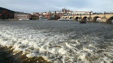 Vltava River, Charles Bridge & St. Vitus Cathedral, Prague & Czech Republic