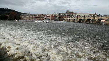 Vltava River, Charles Bridge & St. Vitus Cathedral, Prague & Czech Republic