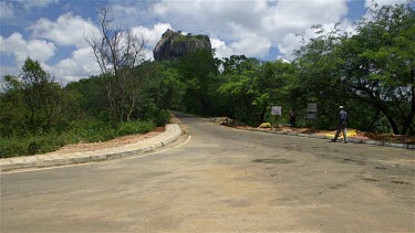 Lion Rock & Woman With Umbrella, Sigiriya, Sri Lanka