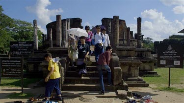 Vatadage & Asian Tourists, Polonnaruwa, Sri Lanka