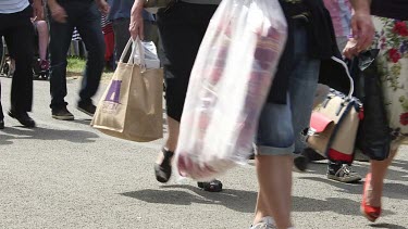 Busy Showgoers Legs & Shopping, The Great Yorkshire Show, North Yorkshire