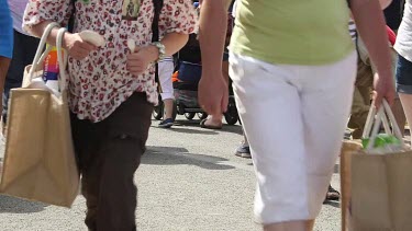 Busy Showgoers Legs & Shopping, The Great Yorkshire Show, North Yorkshire