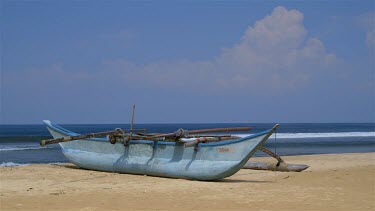 Fibreglass Fishing Boat, Bentota Beach, Sri Lanka