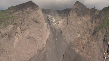 Komba volcano erupting