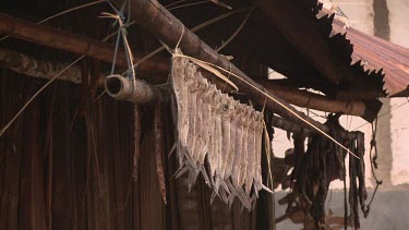 Dried Fish hanging in a stall