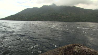 Lamalera mountain on the coast