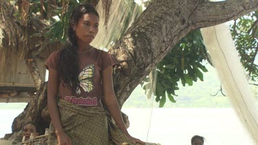 Close up of a village girl in Abangbul village