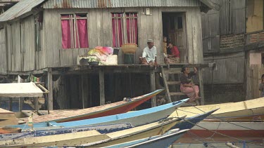 Villagers in Bajau village