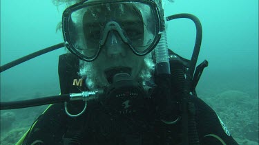 Close up of Diver's Face