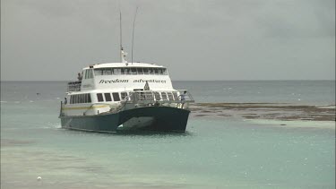 Freedom adventure ferry arrives to the coast
