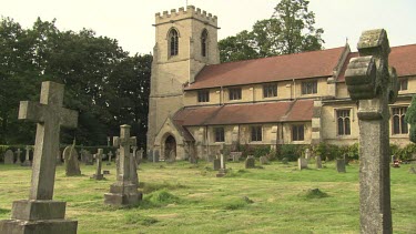 Stone church and a small cemetery