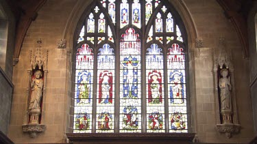 Stained glass window in a church