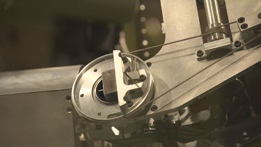 Close up of a robotic mechanism