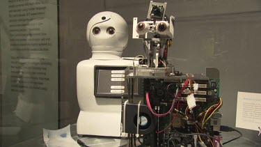 Robot with cartoon eyes