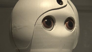 Robot with cartoon eyes