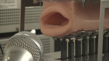 Artificial mouth moved by a machine