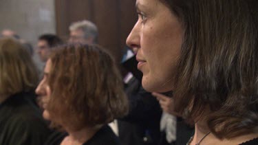 Choir singing in a church