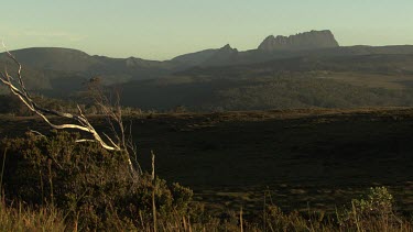 Misty mountain landscape