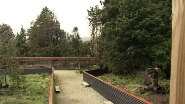 View of an animal enclosure and path