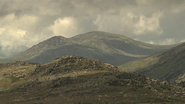 Mist over a mountain landscape