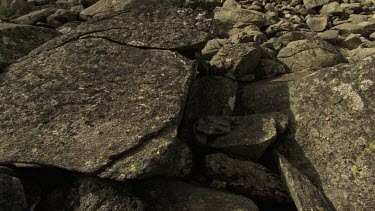 Close up of grey rocks