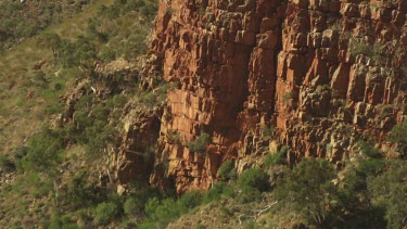 Tall, rocky mountain cliff