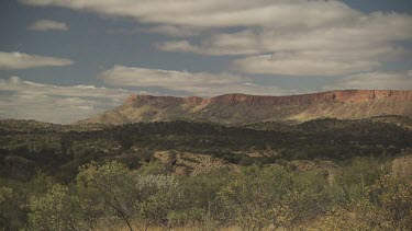 Mountain ridge in a hazy landscape