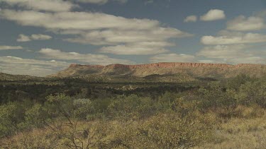 Mountain ridge in a hazy landscape