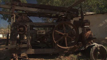 Close up of an old, rusty machine